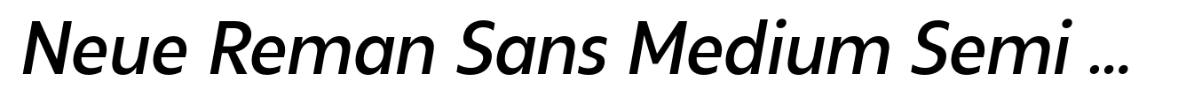 Neue Reman Sans Medium Semi Condensed Italic image